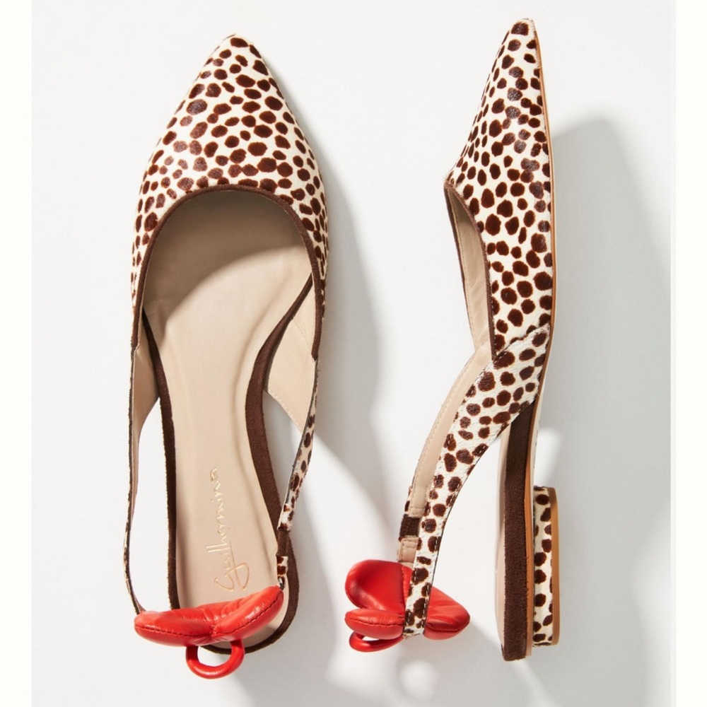 Anthropologie guilhermina heart slingback ballet flat